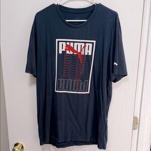 Puma Men's Blue Graphic Tee Size XL